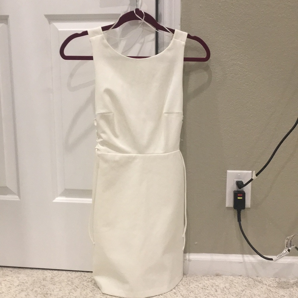 Zara open white dress